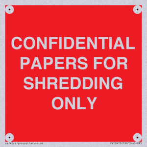 CONFIDENTIAL PAPERS FOR SHREDDING ONLY